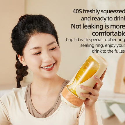 Portable Wireless Juicing Cup - 450ml, 6-Blade Ice Crusher, USB-C Fast Charging Smoothie Blender(green).