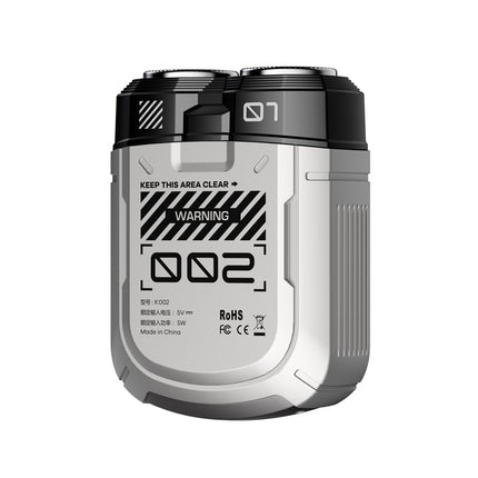 K002 Mini Electric Shaver - 3D Floating Head, IPX7 Waterproof, Type-C Charging, 70 Min Runtime Product Description(Gray).