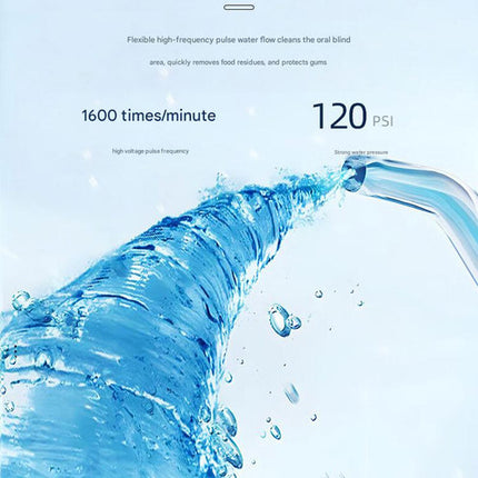 Portable Water Flosser - 70-Day Battery, 4 Modes, 5 Nozzles, IPX7 Waterproof, 200ml Telescopic Tank(Blue).