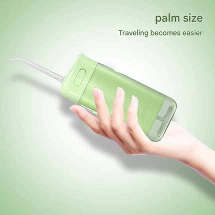 Portable Water Flosser - 70-Day Battery, 4 Modes, 5 Nozzles, IPX7 Waterproof, 200ml Telescopic Tank(Green).