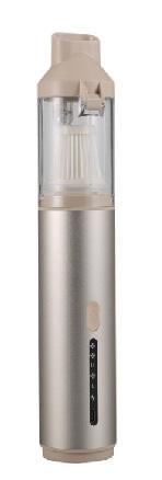 Portable Cordless Handheld Vacuum Cleaner - 16000Pa Suction, 3x2000mAh Battery, Multiple Attachments(Gold).