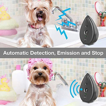 Automatic Ultrasonic Dog Bark Deterrent - Up to 50ft Range, Safe Frequency Conversion, Indoor Use(grey).
