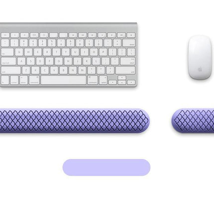 Ergonomic Keyboard & Mouse Wrist Rest Set - Soft Silicone, Non-Slip Base, Comfortable Support(purple).