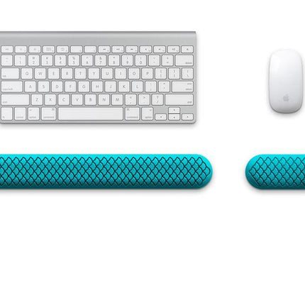 Ergonomic Keyboard & Mouse Wrist Rest Set - Soft Silicone, Non-Slip Base, Comfortable Support(blue).