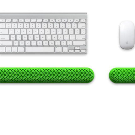 Ergonomic Keyboard & Mouse Wrist Rest Set - Soft Silicone, Non-Slip Base, Comfortable Support(green).