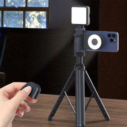 MagSafe Compatible Camera Grip & Phone Stand with Detachable Bluetooth Remote - Versatile Photography Assistant(grey).