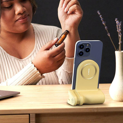 MagSafe Compatible Camera Grip & Phone Stand with Detachable Bluetooth Remote - Versatile Photography Assistant(grey).
