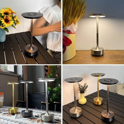 UFO Version LED Desk Lamp - Gunmetal Gray Touch Switch with Dimming and USB Cable.