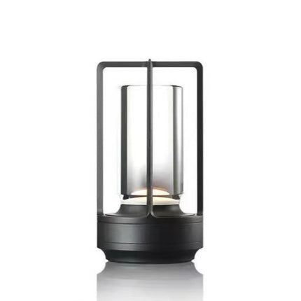 Cross-Shaped LED Table Lamp - Black Touch Button with USB Charging.