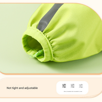 Colorblock (Beige blue) Dog Raincoat - Waterproof with Hood and Reflective Strips (Size M).