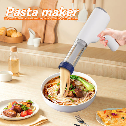 White Portable Rechargeable Noodle Maker - Multiple Shaping Discs.