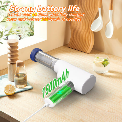 White Portable Rechargeable Noodle Maker - Multiple Shaping Discs.