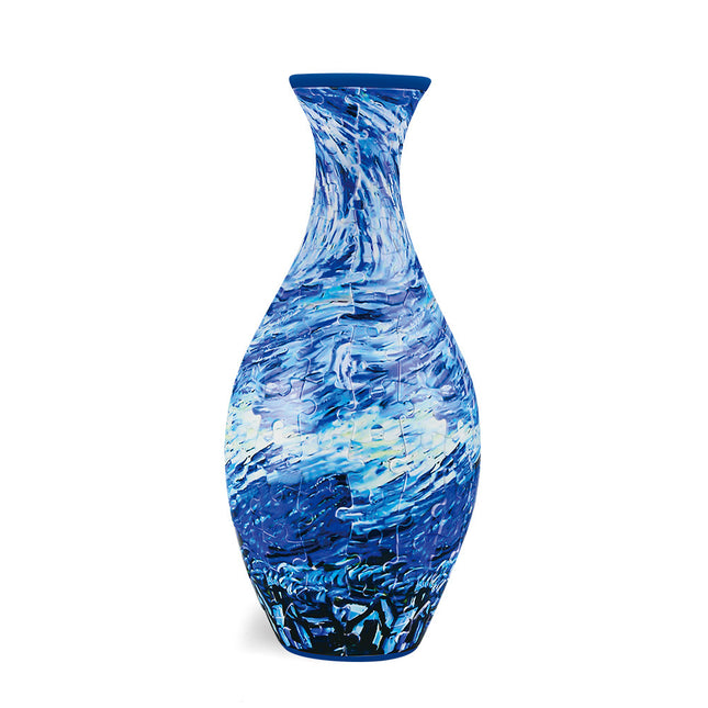 Unique 3D Puzzle Vase with Built-in Water Holder - Fun DIY Project (Waves).