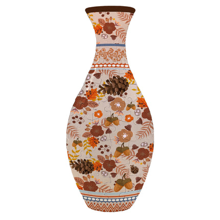 Unique 3D Puzzle Vase with Built-in Water Holder - Fun DIY Project (Autumn).