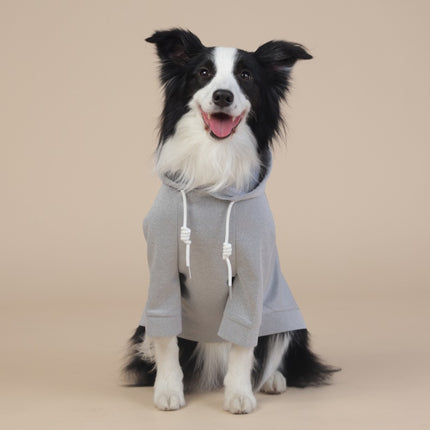 Grey Classic Dog Sweatshirt with Hood & Drawstrings - For Large Dogs (Size : 6XL).