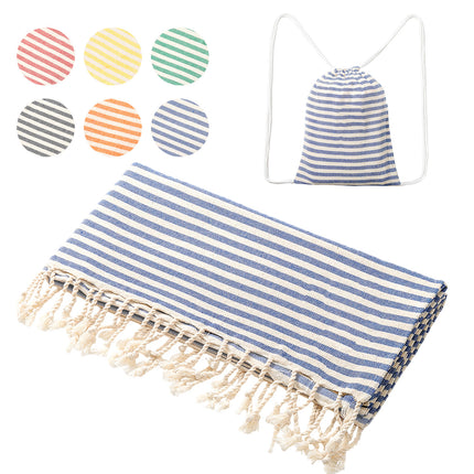 Blue Chic Lightweight Nylon Drawstring Tote Bag - Multi-Pocket Casual Shoulder & Crossbody.