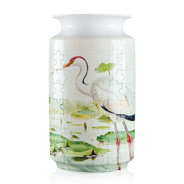 Colorful Style 1 DIY 3D Puzzle Vase - Creative Jigsaw Flower Holder with Waterproof Liner - Decorative Home Accent & Unique Gift.