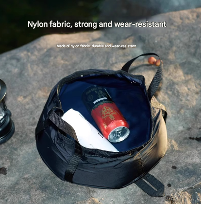 2 Pcs Dark Khaki Ultra-Lightweight Collapsible Travel Basin - Waterproof Folding Bucket for Camping, Hiking & Outdoors (8.5L).
