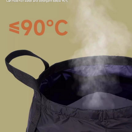 2 Pcs Black Ultra-Lightweight Collapsible Travel Basin - Waterproof Folding Bucket for Camping, Hiking & Outdoors (8.5L).