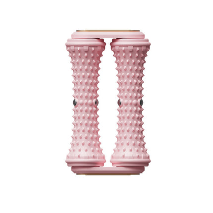 Pink Ergonomic Dual Foot Massage Roller - Deep Tissue Relief for Plantar Fasciitis, Arch Pain & Tired Feet.