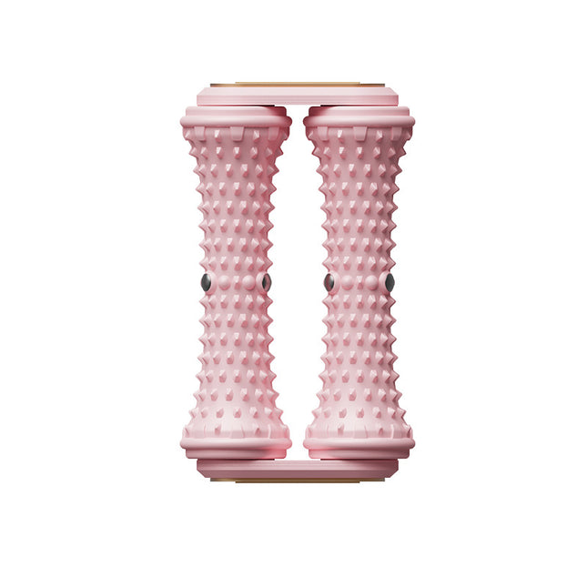 Pink Ergonomic Dual Foot Massage Roller - Deep Tissue Relief for Plantar Fasciitis, Arch Pain & Tired Feet.