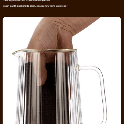 Transparent Elegant Ribbed Double Wall Glass French Press - 350ml Heat Resistant Coffee and Tea Maker with Stainless Steel Filter.