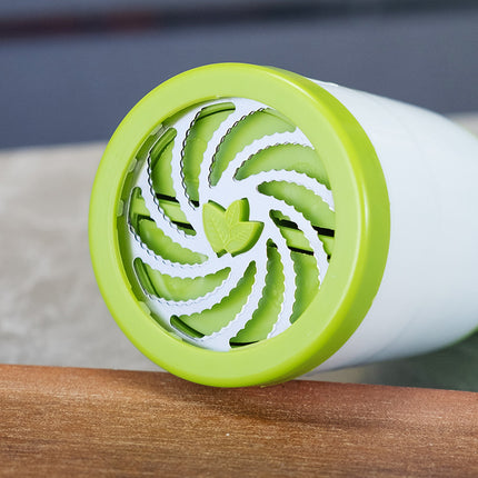 2 Pcs Green and White Manual Rotary Herb Grinder & Spice Mill - Effortless Mincing with Stainless Steel Blades for Fresh Herbs, Garlic & Spices.