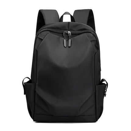 Black Modern Anti-Theft Laptop Backpack with USB Charging Port - Water-Repellent Travel & Business Bag for 15.6 Inch Laptops.