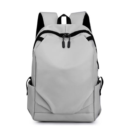 Grey Modern Anti-Theft Laptop Backpack with USB Charging Port - Water-Repellent Travel & Business Bag for 15.6 Inch Laptops.