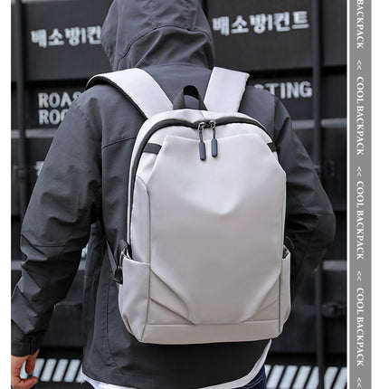 Grey Modern Anti-Theft Laptop Backpack with USB Charging Port - Water-Repellent Travel & Business Bag for 15.6 Inch Laptops.
