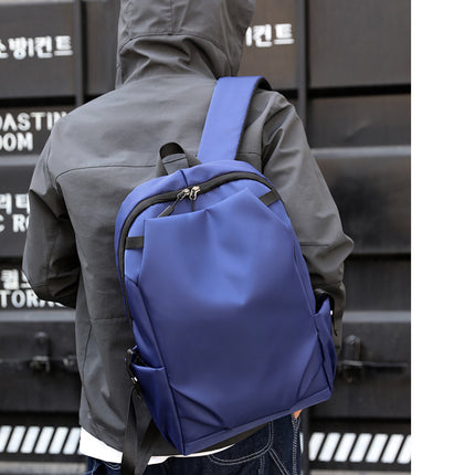 Blue Modern Anti-Theft Laptop Backpack with USB Charging Port - Water-Repellent Travel & Business Bag for 15.6 Inch Laptops.