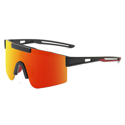 Orange Lenses With Black Temples Ultra-Light Polarized Sports Sunglasses - Wraparound Shield Design for Cycling & Outdoor Performance.