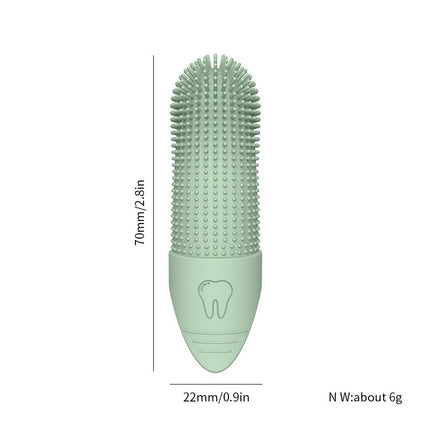 4 Pcs Blue Soft Silicone Pet Finger Toothbrush - Gentle Dental Care for Dogs & Cats, Tartar & Plaque Remover.