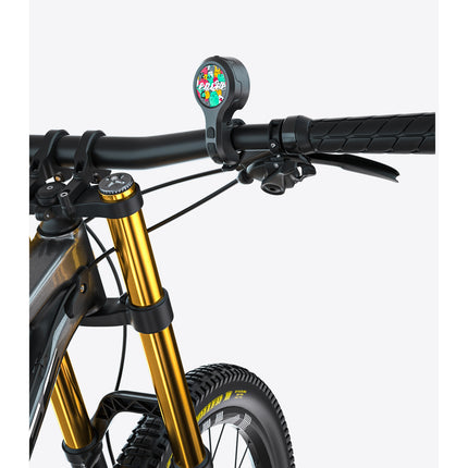 Black Style A Ultra-Loud Electric Bike Horn - 130dB USB Rechargeable, IPX6 Waterproof, Easy Mount Bicycle Safety Bell.