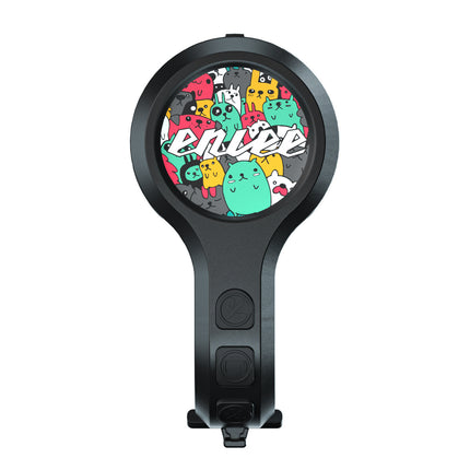 Black Style D Ultra-Loud Electric Bike Horn - 130dB USB Rechargeable, IPX6 Waterproof, Easy Mount Bicycle Safety Bell.