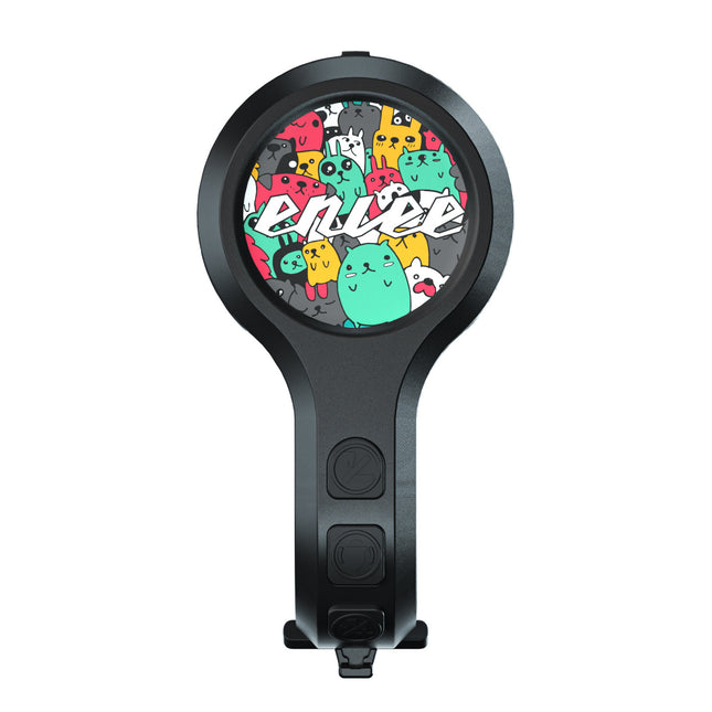 Black Style D Ultra-Loud Electric Bike Horn - 130dB USB Rechargeable, IPX6 Waterproof, Easy Mount Bicycle Safety Bell.