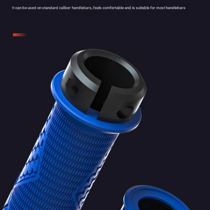 Orange Ergonomic Lock-On Bike Grips - Anti-Slip TPR Rubber, Alloy Rings & Plugs for MTB & Commuter Bikes.