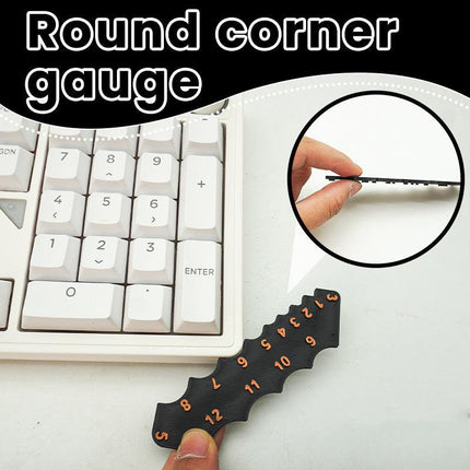 2 Pcs Black Precision Fillet Radius Gauge - Compact Plastic Arc & Corner Measurement Tool R1-R12mm.