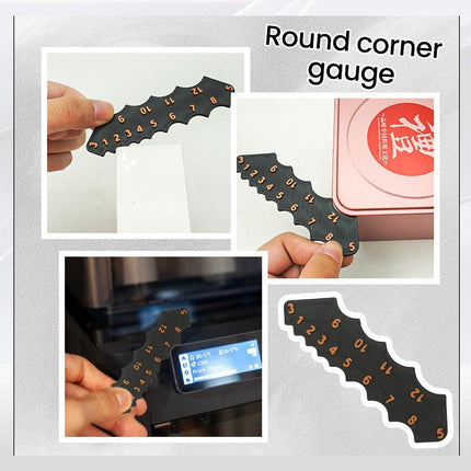 2 Pcs Black Precision Fillet Radius Gauge - Compact Plastic Arc & Corner Measurement Tool R1-R12mm.