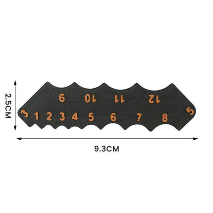 2 Pcs Black Precision Fillet Radius Gauge - Compact Plastic Arc & Corner Measurement Tool R1-R12mm.