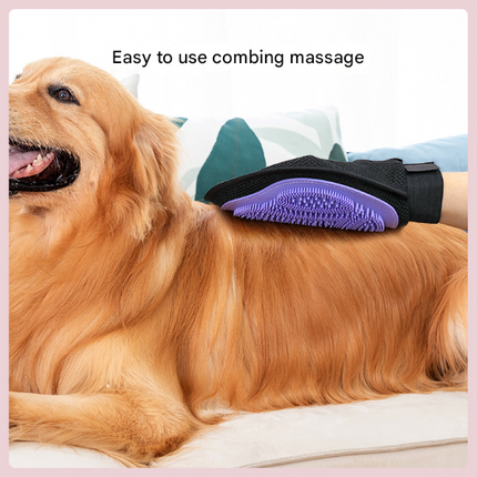 Green 3-Pack Gentle Pet Grooming Glove - Deshedding, Bathing & Massage Mitt for Dogs & Cats, Breathable & Adjustable.