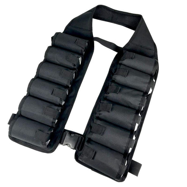 Black Ultimate 12-Can Beverage Carrier Vest - Hands-Free Outdoor Party Backpack.