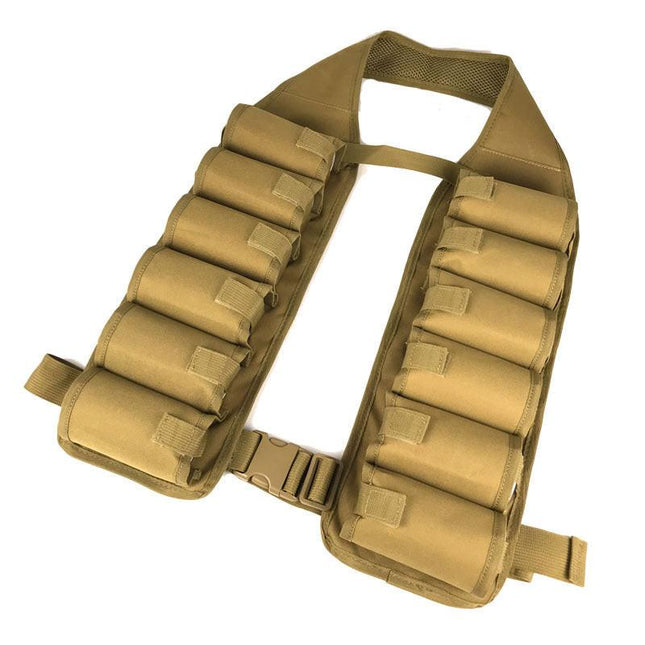 Khaki Ultimate 12-Can Beverage Carrier Vest - Hands-Free Outdoor Party Backpack.