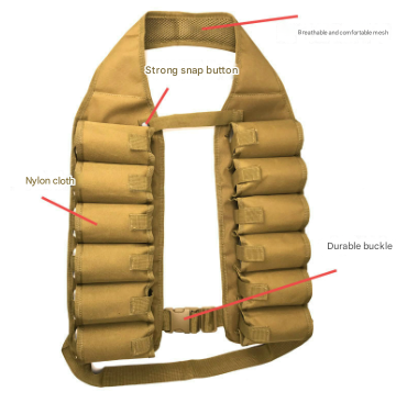 Khaki Ultimate 12-Can Beverage Carrier Vest - Hands-Free Outdoor Party Backpack.