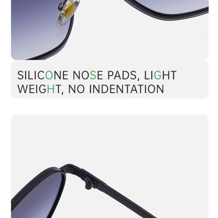 Purple Gradient Lenses Chic Oval Sunglasses for Women - UV400 Protection Lightweight Metal Frame, Comfortable Design.