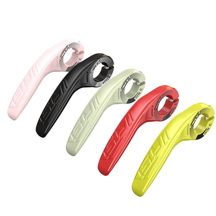 Black Ultralight Ergonomic Bike Bar Ends - High-Strength Composite Horn Grips (22.2mm).