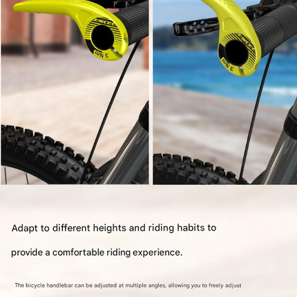 Black Ultralight Ergonomic Bike Bar Ends - High-Strength Composite Horn Grips (22.2mm).