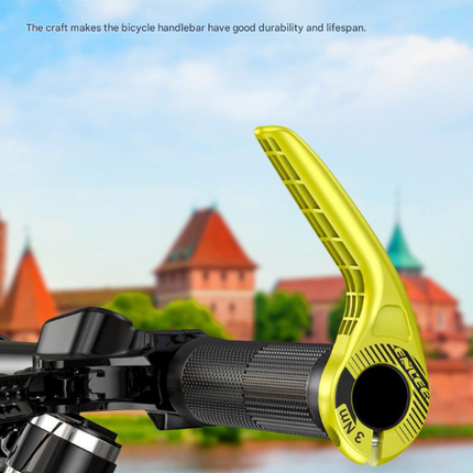 Black Ultralight Ergonomic Bike Bar Ends - High-Strength Composite Horn Grips (22.2mm).