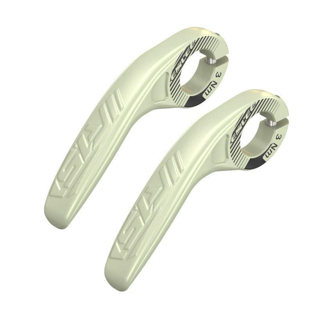 Light Green Ultralight Ergonomic Bike Bar Ends - High-Strength Composite Horn Grips (22.2mm).