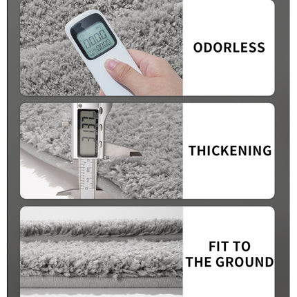 Grey Ultra Absorbent Plush Bath Mat - Non-Slip Bathroom Rug with Innovative Foot Drying Pocket.